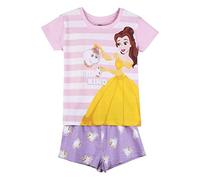 CERDÁ LIFE'S LITTLE MOMENTS Princesas Algodon 100% de 2 Piezas [ Camiseta + Pantalon Pijama Niña ] -Licencia Oficial Disney, Rosa, 4 años para Niñas
