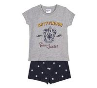 CERDÁ LIFE'S LITTLE MOMENTS Gryffindor [ Harry Potter Algodon 100% de 2 Piezas [ Camiseta + Pantalon Pijama Niña ] -Licencia Oficial Warner Bros, Gris, 10 años para Niñas