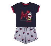 CERDÁ LIFE'S LITTLE MOMENTS Minnie Mouse Algodon 100% de 2 Piezas [ Camiseta + Pantalon Pijama Niña ] -Licencia Oficial Disney, Azul Oscuro, 6 Años para Niñas