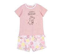 CERDÁ LIFE'S LITTLE MOMENTS Peppa Pig Algodon 100% de 2 Piezas [ Camiseta + Pantalon Pijama Niña ] -Licencia Oficial Hasbro, Rosa, 24 Meses para Niñas