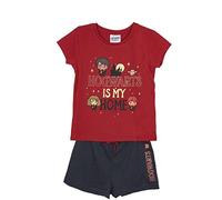 CERDÁ LIFE'S LITTLE MOMENTS Harry Potter Algodon 100% de 2 Piezas [ Camiseta + Pantalon Pijama Niño ] -Licencia Oficial Warner Bros, Rojo Oscuro, 4 años para Niños