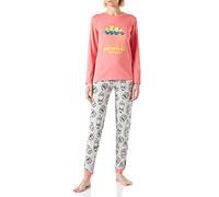 CERDÁ LIFE'S LITTLE MOMENTS Pijama Familiar a Juego de Invierno de Los Minions 100% de Algodón con Camiseta Manga Pantalon Largo, Rosa, XS para Mujer
