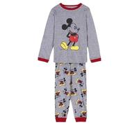 CERDÁ LIFE'S LITTLE MOMENTS Pijama Familiar a Juego de Invierno de Mickey Mouse 100% de Algodón con Camiseta Manga Pantalon Largo, Gris, 8 años para Niños