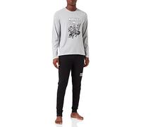 CERDÁ LIFE'S LITTLE MOMENTS Pijama Hombre Invierno de The Avengers 100% de Algodón con Camiseta Manga Pantalon Largo Juego, Gris, XL