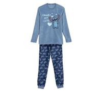 CERDÁ Life'S Little Moments | Pijama Largo Coral Fleece Stitch Conjunto Suave y Confortable, Diseño Exclusivo Disney, Pijama Ideal para Fanáticos de Stitch