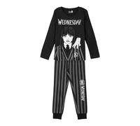 CERDÁ LIFE'S LITTLE MOMENTS Pijama Largo Single Jersey de Wednesday Diseño Exclusivo, Cómodo y Suave-PijamaMiércoles Juego, Gris Oscuro, 12 años
