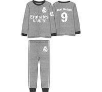 CERDÁ LIFE'S LITTLE MOMENTS Pijama Largo Single Jersey Real Madrid para Niños - Conjunto Oficial de Dormir Infantil Juego, Gray, 14 años (Pack de 2)