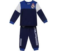CERDÁ LIFE'S LITTLE MOMENTS Pijama Largo Single Jersey Real Madrid para Niños - Conjunto Oficial de Dormir Infantil Juego, Blue, 7 años (2 Piezas)