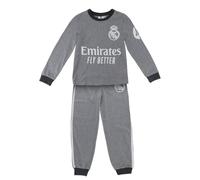 CERDÁ LIFE'S LITTLE MOMENTS Pijama Largo Single Jersey Real Madrid para Niños - Conjunto Oficial de Dormir Infantil Juego, Gray, 10 años (Pack de 2)