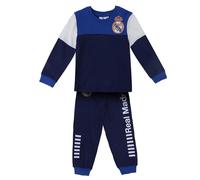 CERDÁ LIFE'S LITTLE MOMENTS Pijama Largo Single Jersey Real Madrid para Niños - Conjunto Oficial de Dormir Infantil Juego, Blue, 6 años (2 Piezas)