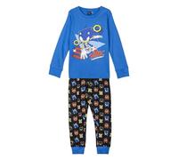 CERDÁ LIFE'S LITTLE MOMENTS / Pijama Largo Single Jersey Sonic Conjunto Cómodo y Suave, Diseño Exclusivo Sega-Talla 10 años