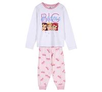 CERDÁ LIFE'S LITTLE MOMENTS Pijama Niña Invierno Princesas 100% de Algodón Camiseta Manga Pantalon Largo-Licencia Oficial Disney Juego, Blanc, 4 Años para Niñas