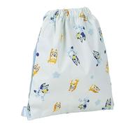 CERDÁ LIFE'S LITTLE MOMENTS Saquito Escolar Infantil de Bluey - Color Azul Claro - Cierre de Cordón - 27 x 33 cm - Ideal para la Guardería - Versátil y Duradero - Producto Original Diseñado en España