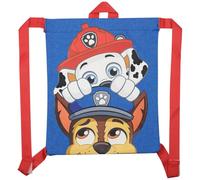 Saquito Escolar Paw Patrol, Mochila de Cuerdas Unisex niños, Azul