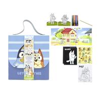 CERDÁ LIFE'S LITTLE MOMENTS Set Actividades Colorable Bluey Mochila | Incluye Láminas para Colorear, Pegatinas, Póster Casa Bluey, Rotuladores y Lápiz, Set Creativo Bluey Niña Niño 3+ Oficial