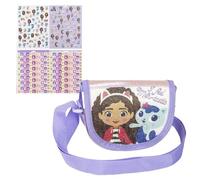 CERDÁ LIFE'S LITTLE MOMENTS Set Bandolera Gabby’s Dollhouse + Pegatinas - Perfecto para Cuadernos y Manualidades