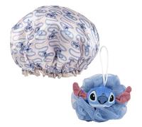 CERDÁ LIFE'S LITTLE MOMENTS Set Beauty Stitch Gorro Ducha + Esponja, Kit Baño y Cuidado Corporal, Accesorios Beauty