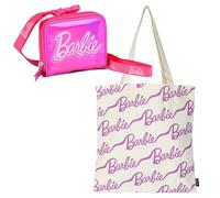 CERDÁ LIFE'S LITTLE MOMENTS Set Bolsa Shopping y Monedero Iridiscente Barbie - Ideal para Fans de la Muñeca Más Icónica