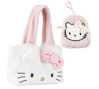 CERDÁ LIFE'S LITTLE MOMENTS Set Bolsa Shopping y Monedero Peluche Hello Kitty - Accesorios Perfectos para Fans de la Gatita