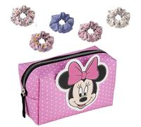 CERDÁ LIFE'S LITTLE MOMENTS Set De Accesorios Minnie, Contiene Neceser De Viaje Y 5 Coleteros De Tela, Ideal Para Llevar En Vacaciones