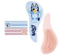 CERDÁ LIFE'S LITTLE MOMENTS Set De Accesorios Para El Pelo Bluey, Contiene Cepillo Desenredante Y 8 Elásticos, Ideal Para Recoger El Cabello Fácilmen
