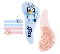 CERDÁ LIFE'S LITTLE MOMENTS Set De Accesorios Para El Pelo Bluey, Incluye Cepillo Desenredante Y 4 Coleteros, Para Cuidado Diario Del Cabello