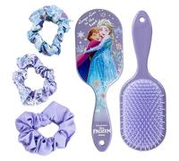 CERDÁ LIFE'S LITTLE MOMENTS Set De Accesorios Para El Pelo Frozen, Contiene 3 Coleteros De Tela Y Cepillo Rectangular, Ideal Para Uso Diario