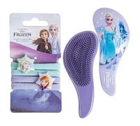 CERDÁ LIFE'S LITTLE MOMENTS Set De Accesorios Para El Pelo Frozen, Contiene Cepillo Desenredante Y 4 Coleteros, Ideal Para Recogidos Cómodos