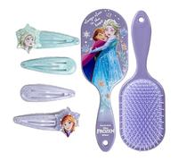 CERDÁ LIFE'S LITTLE MOMENTS Set De Accesorios Para El Pelo Frozen, Contiene Cepillo Rectangular Y 4 Clips, Perfecto Para Sujetar El Cabello