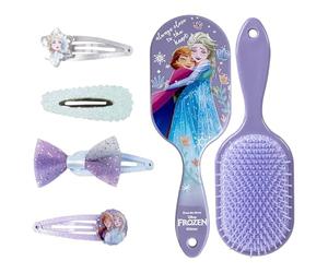 CERDÁ LIFE'S LITTLE MOMENTS Set De Accesorios Para El Pelo Frozen, Contiene Cepillo Rectangular Y 4 Horquillas, Perfecto Para Uso Escolar