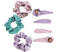 CERDÁ LIFE'S LITTLE MOMENTS Set De Accesorios Para El Pelo Gabby, Contiene 3 Scrunchies Y Ganchos Con Glitter, Perfecto Para Peinados Divertidos