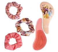 CERDÁ LIFE'S LITTLE MOMENTS Set De Accesorios Para El Pelo Princesas, Contiene Cepillo Desenredante Y 3 Coleteros De Tela, Ideal Para Uso Diario