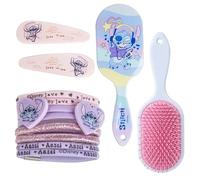 CERDÁ LIFE'S LITTLE MOMENTS Set De Accesorios Para El Pelo Stitch, Contiene Cepillo Rectangular, 4 Horquillas Y 8 Coleteros
