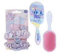 CERDÁ LIFE'S LITTLE MOMENTS Set De Accesorios Para El Pelo Stitch, Contiene Cepillo Rectangular, Pinzas, Ligas Y Coleteros, Kit Completo