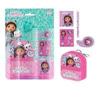CERDÁ LIFE'S LITTLE MOMENTS Set de Papelería Gabby’s Dollhouse con Mini Mochila, Libreta, Bolígrafo y Pegatinas - Kit Escolar Infantil Completo con Accesorios de Gabby’s Dollhouse