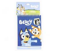 CERDÁ Set de papelería Bluey – Cuaderno mágico para raspar con palillo 14x20.5x1 cm