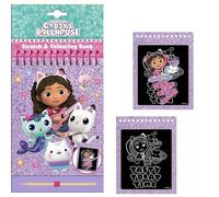 CERDÁ LIFE'S LITTLE MOMENTS Set De Papelería Scratch Book Gabby’s Dollhouse | Cuaderno Infantil para Raspar con Diseños Mágicos Y Palillo