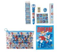 CERDÁ LIFE'S LITTLE MOMENTS Set De Papelería Sonic | Set Creativo Sonic De 50 Piezas Con Maletín, Rotuladores, Ceras, Lápices, Acuarelas y Accesorios Para Dibujar.