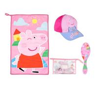 CERDÁ LIFE'S LITTLE MOMENTS Set Gorra Infantil Peppa Pig Ajustable (2-8 años) + Neceser Aseo Peppa Pig con Peine, Toalla y Bolsa