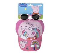 CERDÁ LIFE'S LITTLE MOMENTS Set Gorra y Gafas de Sol de Peppa Pig - Color Rosa - Protección UV 400 y Filtro de Categoría 3 - Gorra Infantil con Velcro Ajustable - Producto Original Diseñado en España