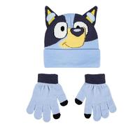 CERDÁ LIFE'S LITTLE MOMENTS Set Gorro y Guantes Bluey Licencia Oficial-Ropa térmica Infantil Estilo Divertido y Colorido Conjunto 2 Piezas, Standard