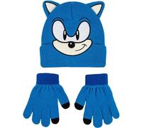 CERDÁ LIFE'S LITTLE MOMENTS Set Gorro y Guantes Sonic Suaves y Licencia Oficial-Ropa térmica Infantil Conjunto 2 Piezas, Standard Unisex niños