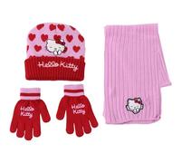 CERDÁ LIFE'S LITTLE MOMENTS Set Infantil Gorro, Guantes y Bufanda Hello Kitty Invierno-Conjunto térmico, 3 Piezas, Standard (Pack de 3) Unisex niños