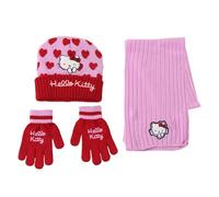 CERDÁ LIFE'S LITTLE MOMENTS Set Infantil Gorro, Guantes y Bufanda Hello Kitty Invierno-Conjunto térmico, 3 Piezas, Standard (Pack de 3) Unisex niños
