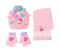 CERDÁ LIFE'S LITTLE MOMENTS Set Infantil Gorro, Guantes y Bufanda Peppa Pig Invierno-Conjunto térmico, 3 Piezas, Standard (Pack de 3) Unisex niños
