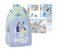CERDÁ LIFE'S LITTLE MOMENTS Set Infantil Mochila Bandolera de Bluey,Azul+Set papelería escolar eva bluey