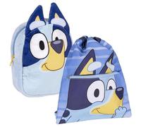 CERDÁ LIFE'S LITTLE MOMENTS Set Infantil Mochila de Guardería de Bluey,Azul+ Saquito Escolar Infantil de Bluey,Azul