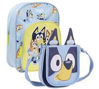 CERDÁ LIFE'S LITTLE MOMENTS Set Infantil Mochila Escolar de Bluey, Azul+ Bolso Bandolera de Bluey, Poliéster, Azul