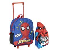 CERDÁ LIFE'S LITTLE MOMENTS Set Infantil Mochila Escolar Estilo Trolley de Spiderman - Color Azul - 25x10x29 cm & Mochila Bandolera Spiderman