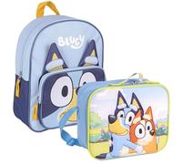 CERDÁ LIFE'S LITTLE MOMENTS Set Infantil Mochila Escolar Infantil de Bluey,Azul+Portameriendas Escolar de Bluey